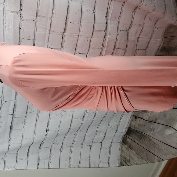 Peach color ruched tunic high low Size Small - Picture 7 of 14